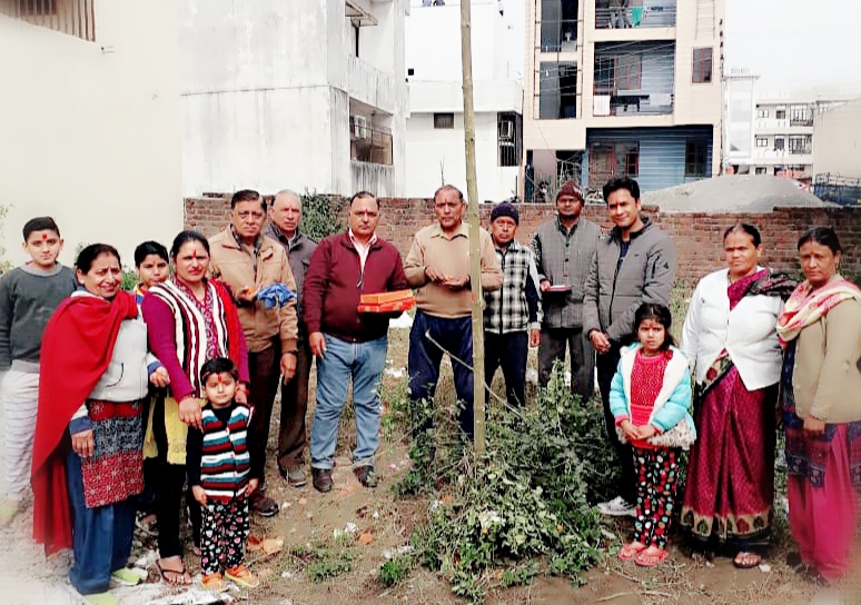 होलिका दहन के लिए हुई बांस की स्थापना