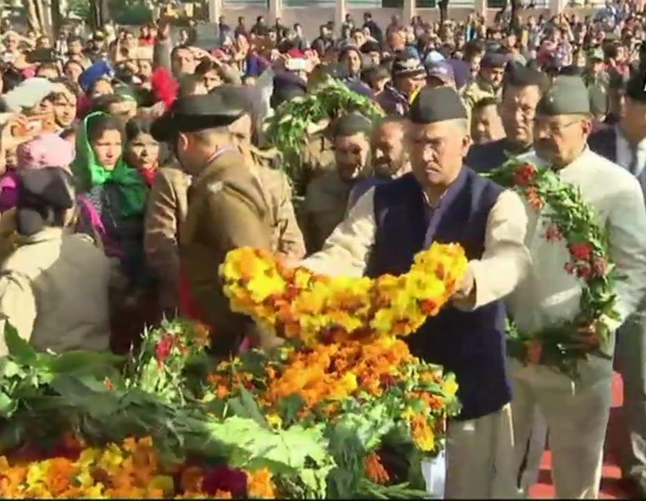 शहीद मोहन लाल रतूडी जी को अन्तिम विदाई देना उमडा जन समूह