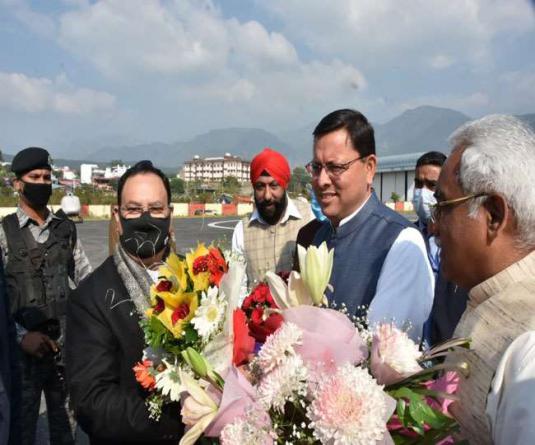 दो दिवसीय उत्तराखंड दौरे पर रहेंगे जेपी नड्डा, मुख्यमंत्री पुष्कर सिंह धामी, प्रदेश अध्यक्ष मदन कौशिक ने किया स्वागत