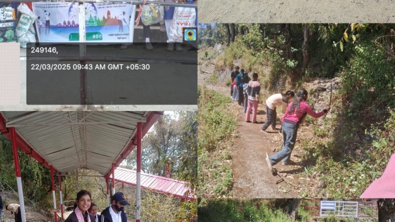 विश्व जल दिवस पर चंद्रकूट पर्वत और चंद्रभागा जलधारा में स्वच्छता अभियान