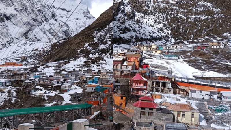 बदरीनाथ की ऊंची चोटियों पर बर्फबारी, ओलावृष्टि से फसलें तबाह, सभी जिलों में बारिश का ऑरेंज अलर्ट जारी