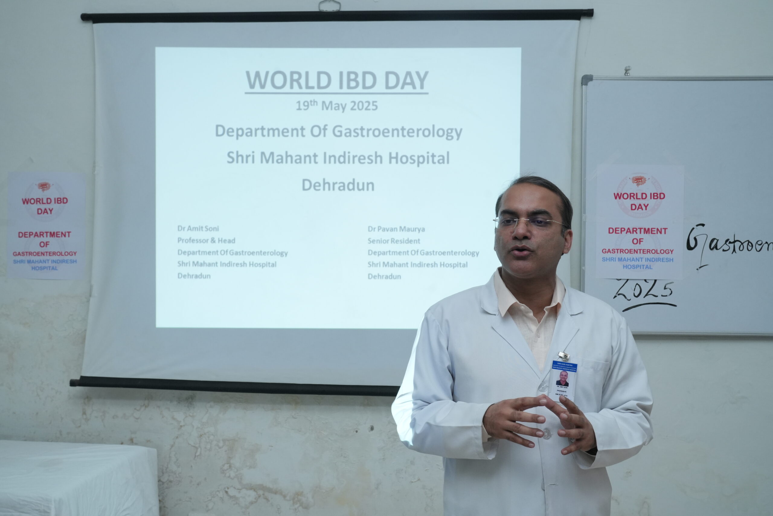 वर्ल्ड IBD डे पर श्री महंत इंदिरेश अस्पताल में मरीजों के लिए जागरूकता शिविर