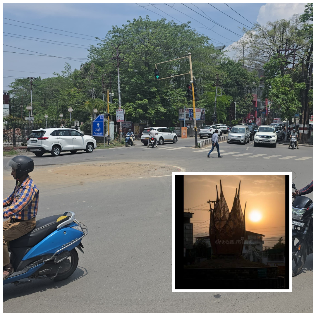 सिल्वर सिटी के पास ब्रह्मकमल चौक, प्रशासन ने रातोंरात हटवाया
