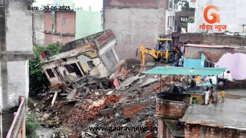 भारी बारिश ने देहरादून में भी मचाई तबाही, मकान जमींदोज, मसूरी मार्ग क्षतिग्रस्त