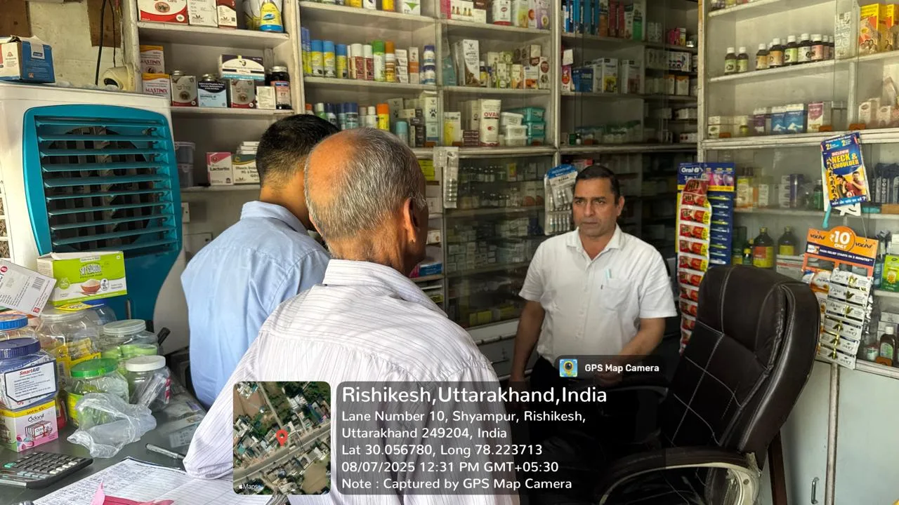 ऋषिकेश-हरिद्वार में एफडीए की छापेमारी, 6 औषधि विक्रेताओं पर कार्रवाई