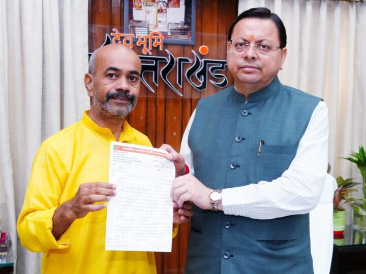 भाजपा नेता रवींद्र जुगरान ने सीएम धामी से की मुलाकात, लंबित भर्ती मामलों पर कार्रवाई की मांग