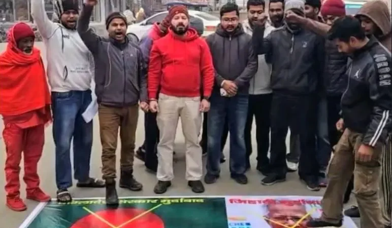 उधम सिंह नगर में बांग्लादेश विरोधी प्रदर्शन, हिंदू संगठनों ने भारत सरकार से कड़ी कार्रवाई की मांग